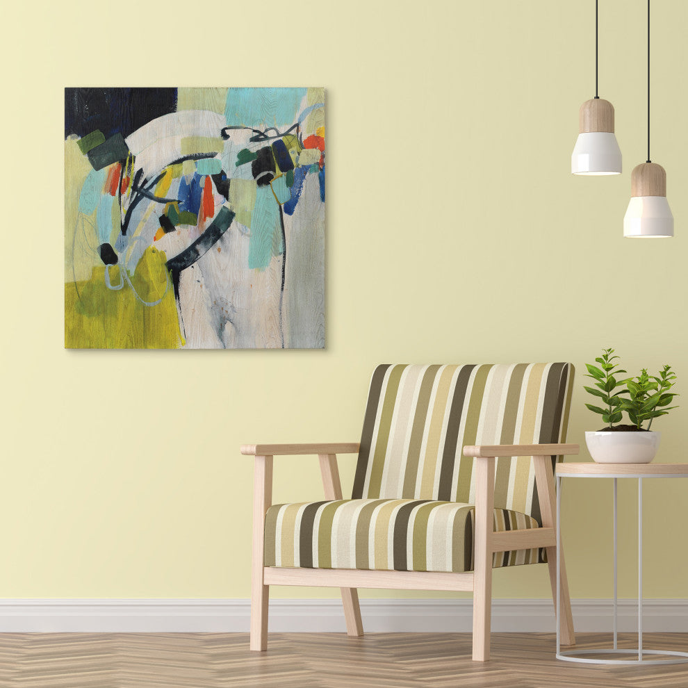 Abstract Wall Art Fine Giclee Printed on Hand Finished Ash Wood - Diptych Set
