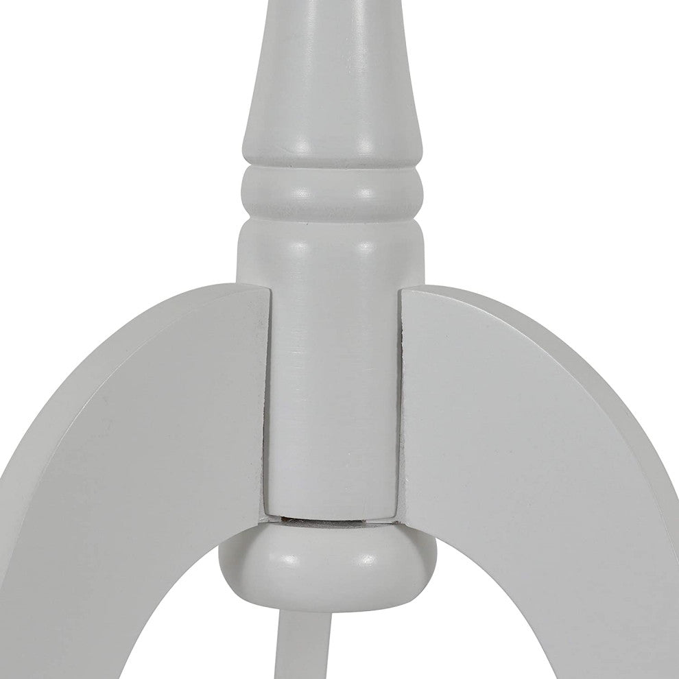 Pedestal Accent Table, Satin White