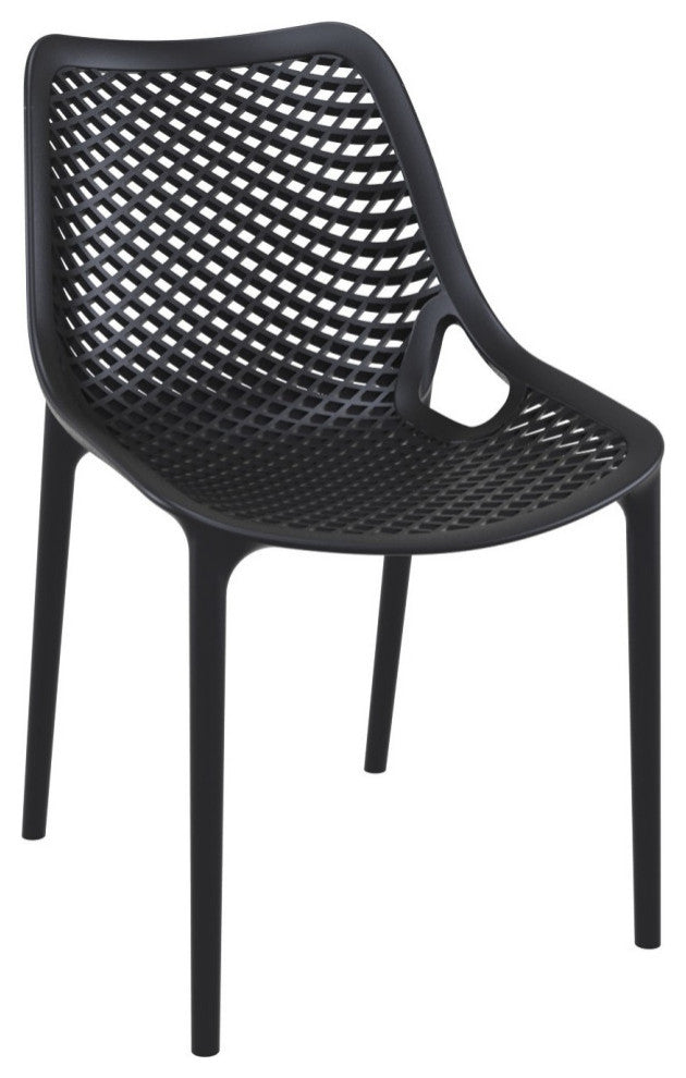 Air Square Dining Set With 4 Chairs Black