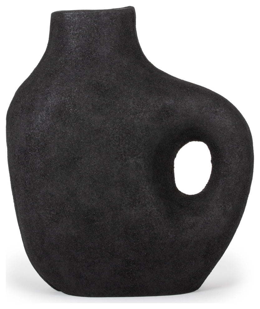 Fallon Black Decorative Metal Table Vase