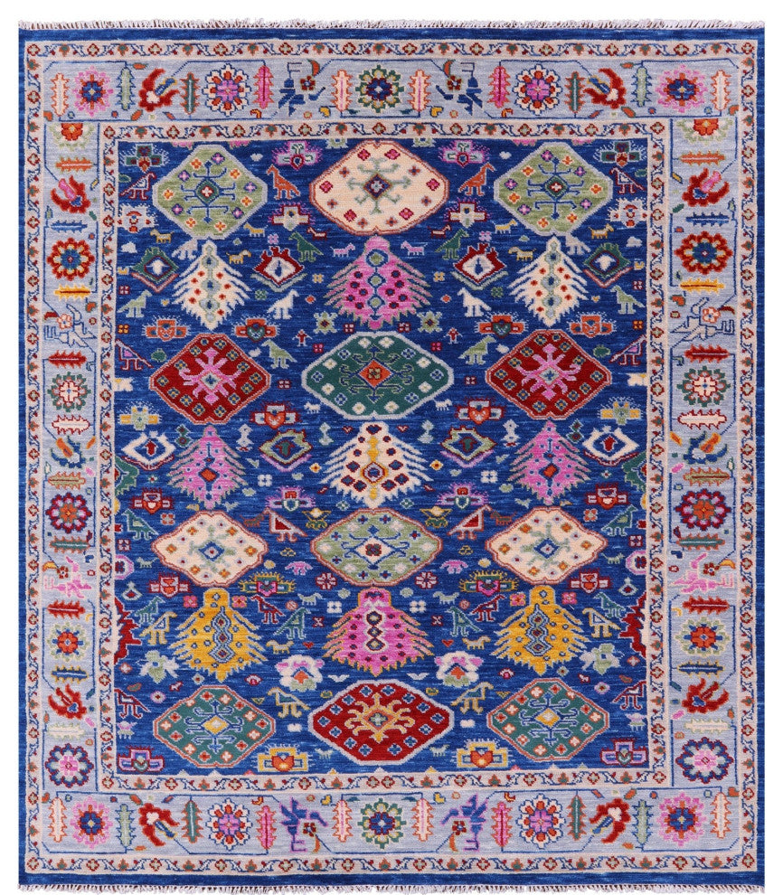 Turkish Oushak Handmade Wool Rug 8' 5" X 9' 9" - Q15855