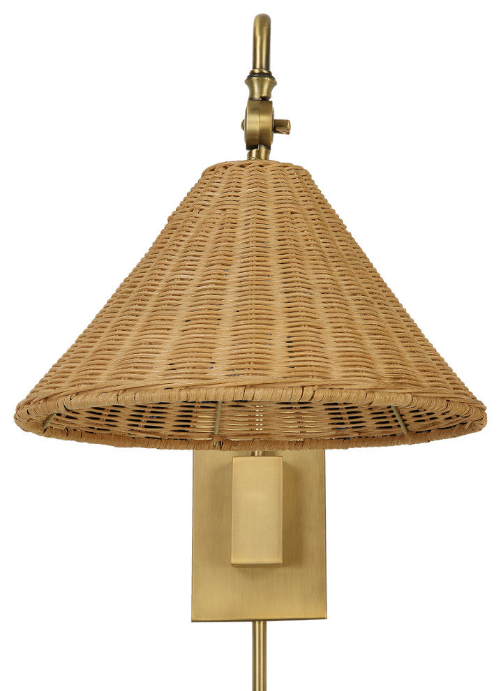 Uttermost 22571 Phuvinh 1 Light Rattan Shade Sconce