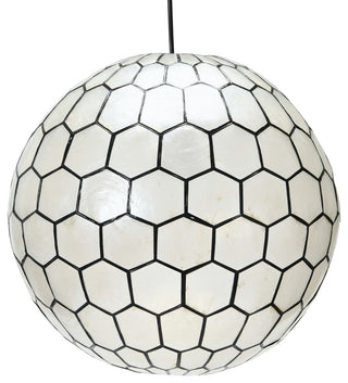 Capiz Honeycomb Ceiling Light, Large