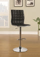 Adjustable Waffle Bar Stools With Footrest, Set of 2, Black