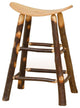 Hickory Log Saddle Stool, Hickory & Oak, 30 Inch