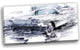 "Gray Muscle Car" Canvas Painting