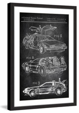 "Back to the Future Car" Framed Painting Print, 20"x30"