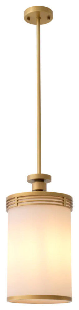 White Glass Modern Pendant Lamp, Eichholtz Fayence