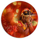 Bride In Typical Hindu Wedding, Portrait Large Disc Metal Wall Art, 11"