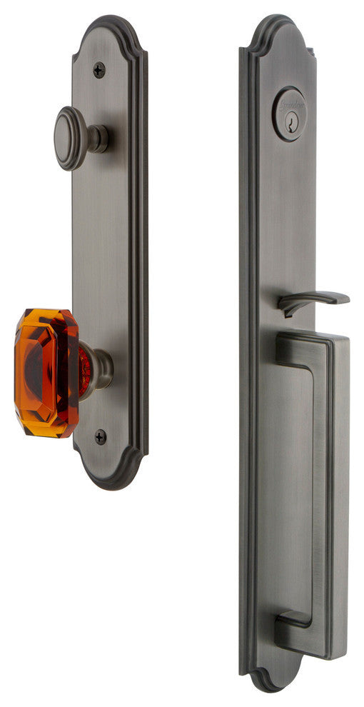 Arc 1-Piece Dummy Handleset, D Grip and Baguette Amber Knob, 848347