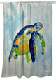Betsy Drake Blue Sea Turtle Shower Curtain