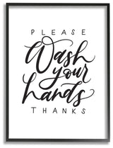 What Your Hands Phrase Polite Bathroom Sentiment11x14