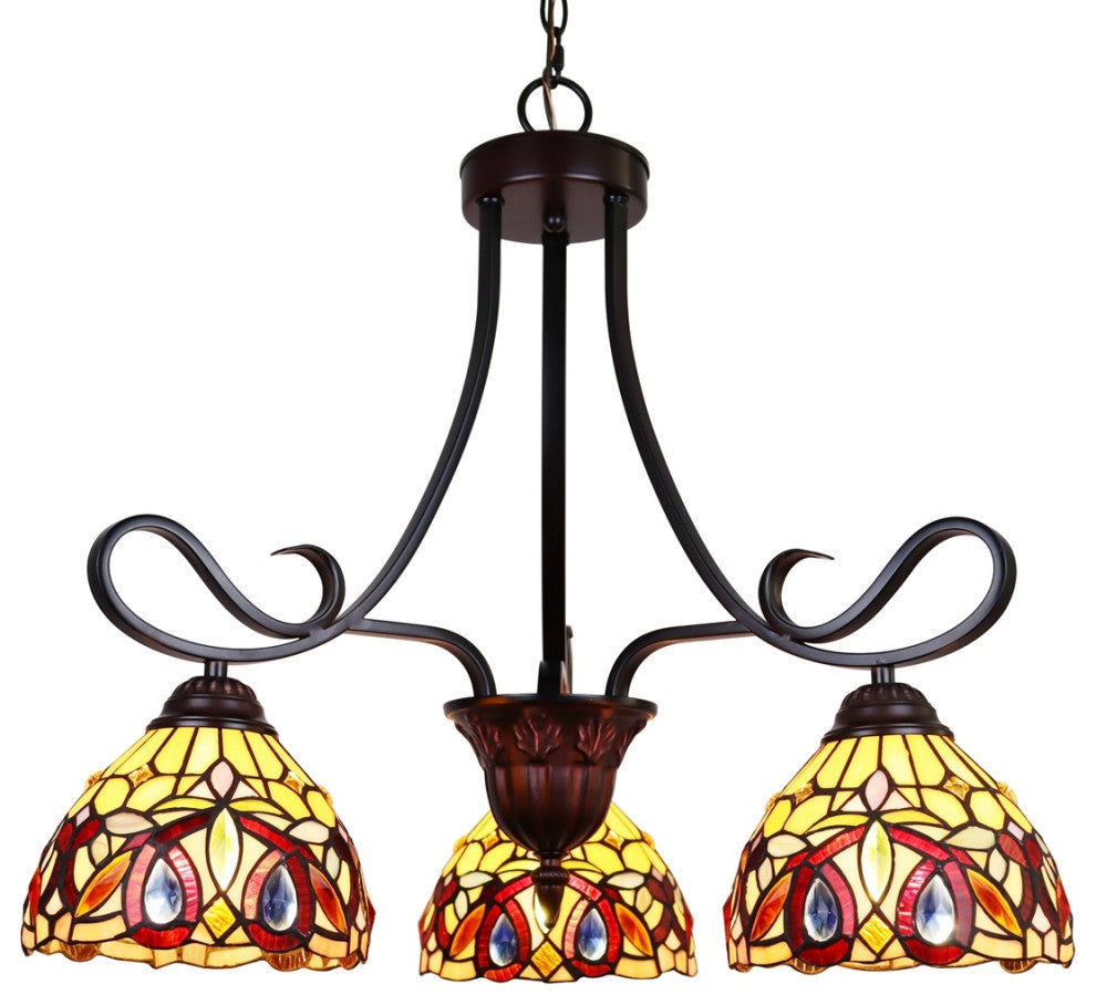 CHLOE Lighting CH33353VR25-DD3 SERENITY Victorian 3 Light Mini Chandelier