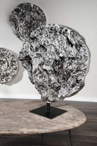 Cast Root Silver Standing Sculpture