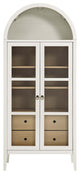 Nolan Tall Storage Display Cabinet - White Oak
