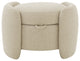 Safavieh Couture Danianna Boucle Ottoman, Oatmeal