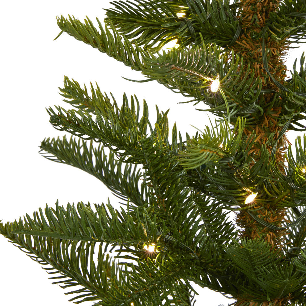 5' Alaskan Alpine Faux Xmas Tree W/ Multifunction Lights & Bendable Branches