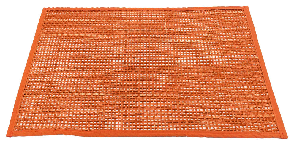Peele Seagrass Placemat - Set of 4, Terracotta