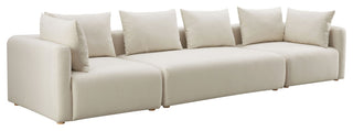 Hangover 145" Upholstered Long Sofa, Cream Linen