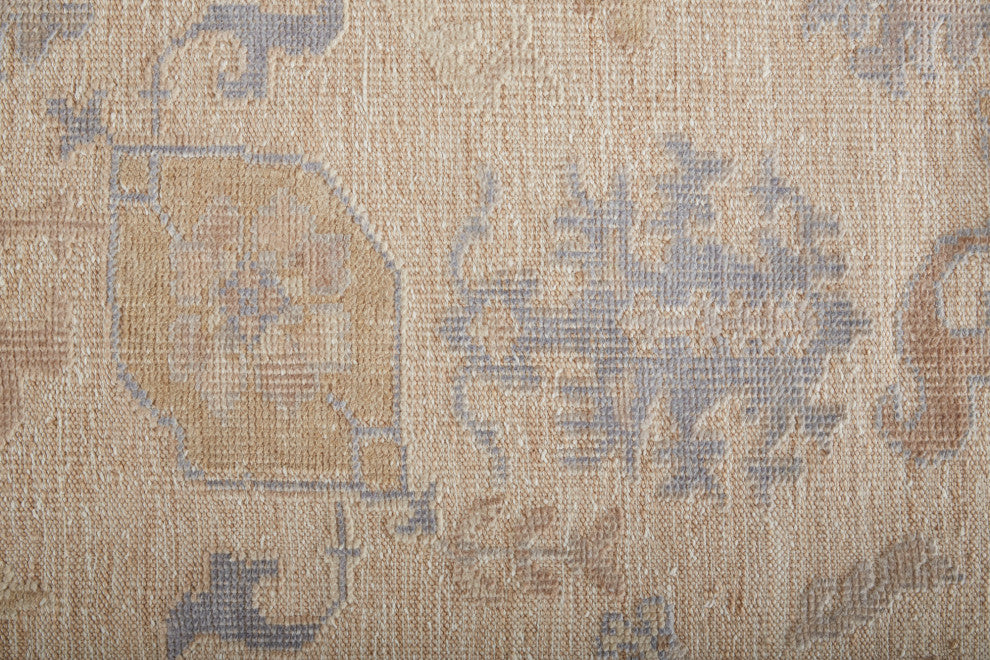 Weave & Wander Tierney Eco Friendly PET Oushak Rug, Ivory Tan/Stone Blue, 2' X 3