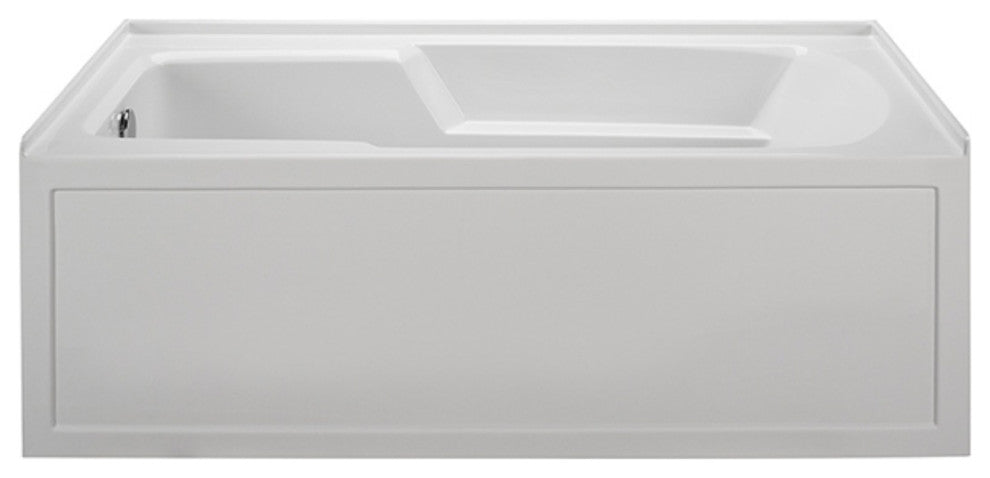 Integral Skirted Left-Hand Drain Whirlpool Bath Biscuit 60x30x19.25