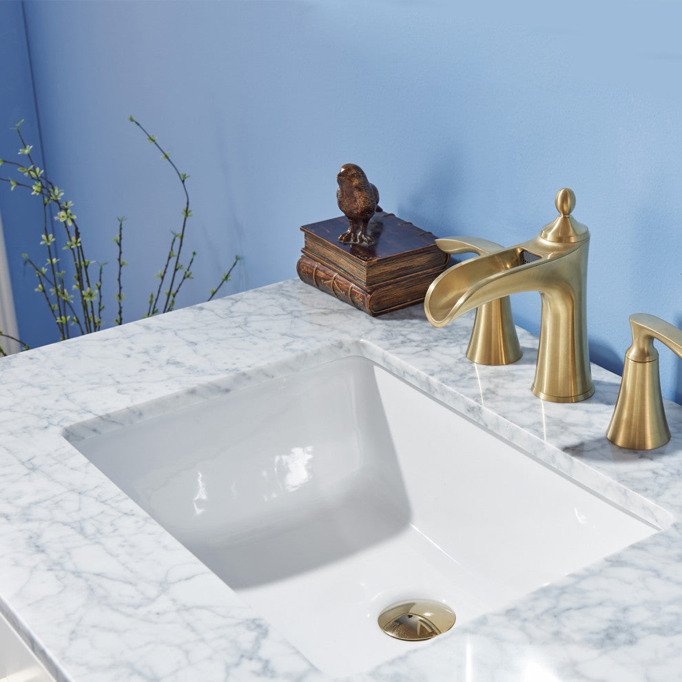 Ivy White Bathroom Vanity Set, 30", Without Mirror