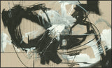 40x24 Abstract 391, Framed Artwork, Black
