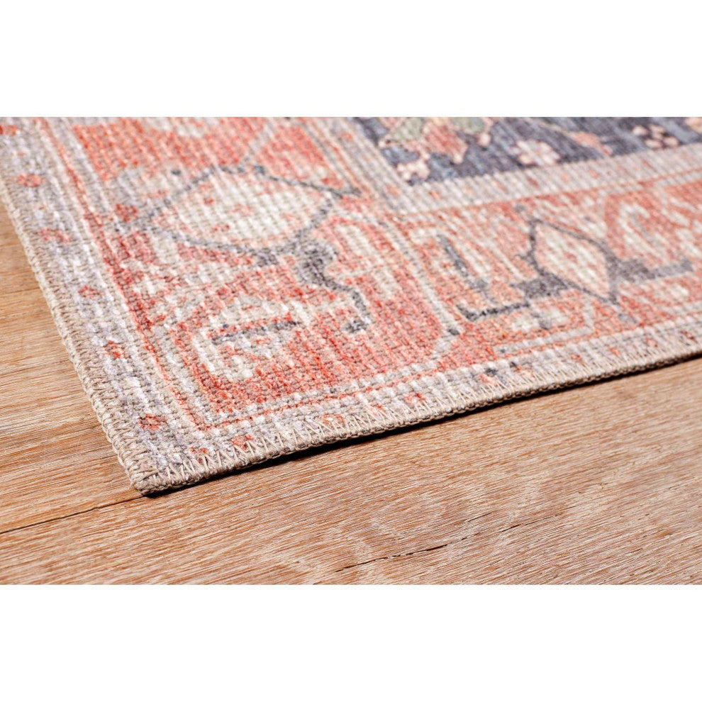 Avalon Persian Border Area Rug - Red, 3'9"x5'6"