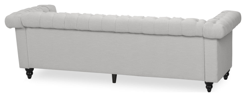 Spencer Tufted Chesterfield Fabric 3 Seater Sofa