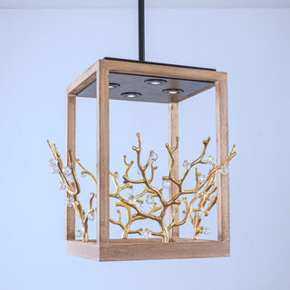18.5-inch Modern Pendant Lighting with Tree Branch Element