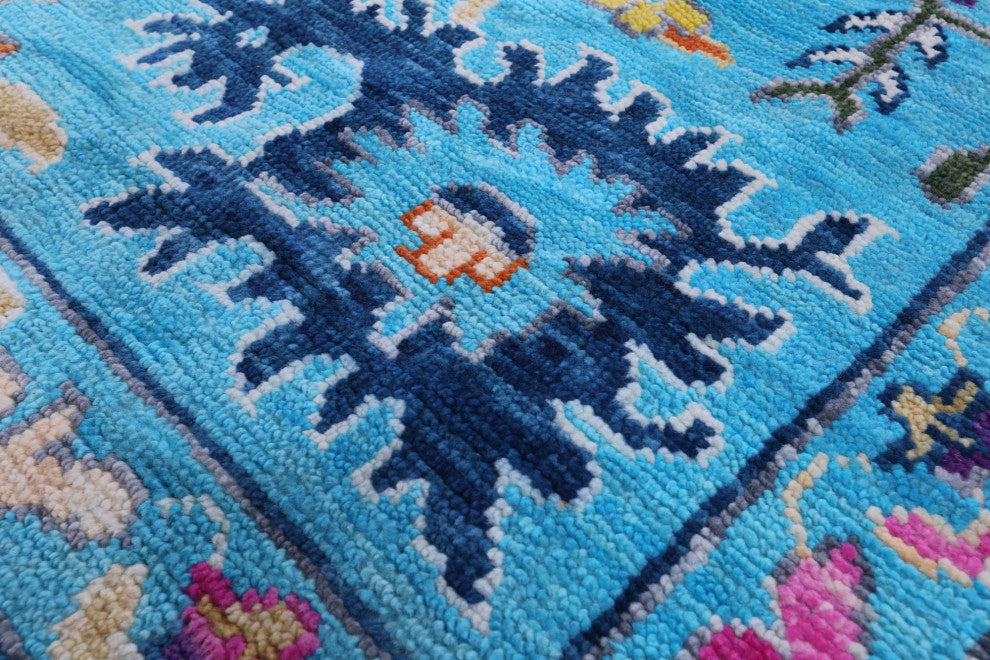12' Square Turkish Oushak Hand Knotted Wool Rug - Q14951