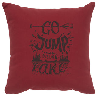 Image Pillow 16x16 Jump, Lake Cotton Brick
