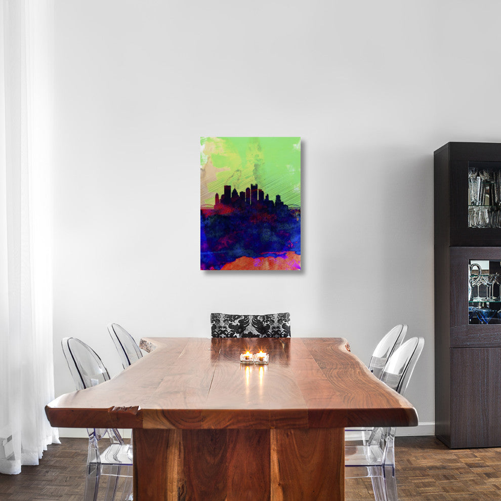 "Pittsburgh Watercolor Skyline" Fine Art Print