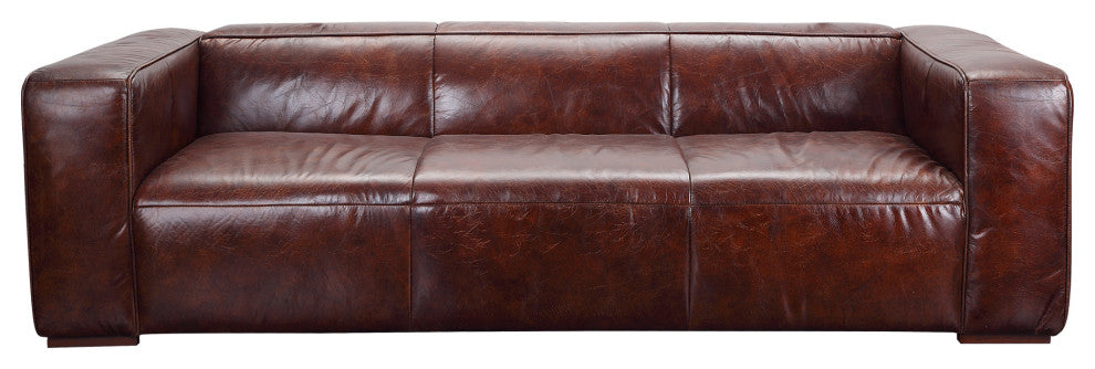 First of A Kind Bolton Sofa Cappuccino Brown Leather
