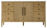 Home Living 60" Single Bathroom Vanity, Linen Oak