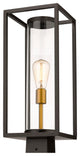Zlite 584PHMS-DBZ-OBS 1-Light Outdoor Post Mount Fixture, Clear