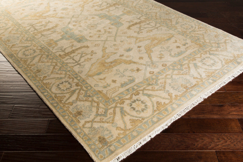Surya Antique ATQ-1000 Traditional Area Rug, Sage, 8' x 11' Rectangle