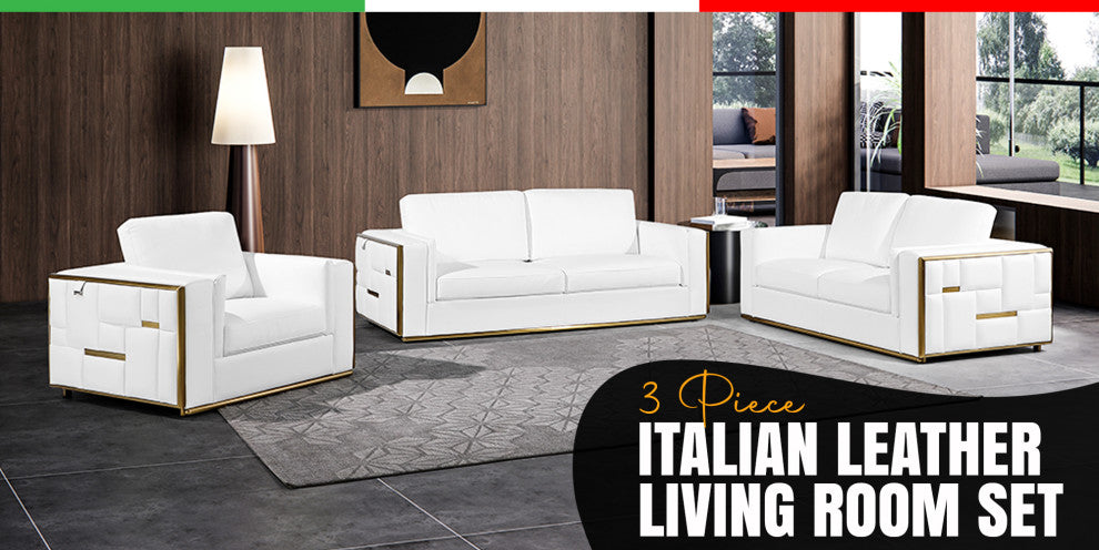Luna Top Grain Italian Leather  Loveseat