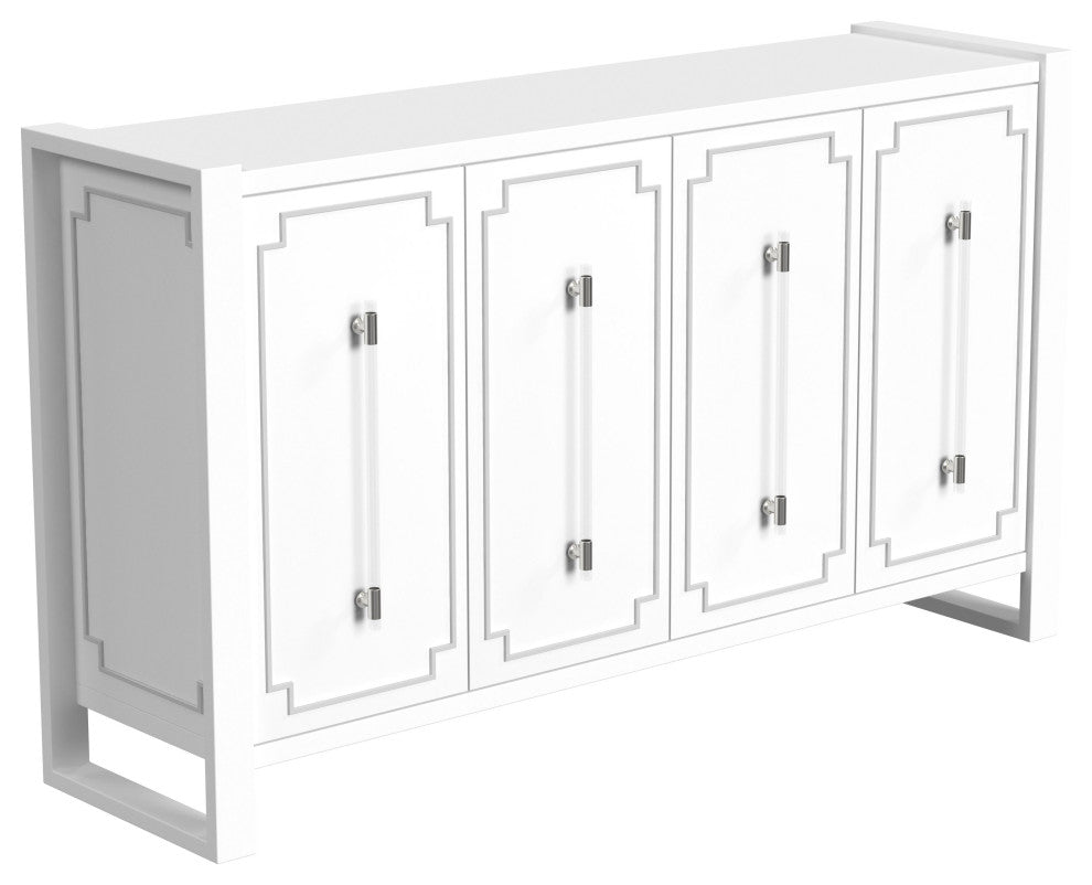 Mariah Server - Pearlized White/Silver Trim