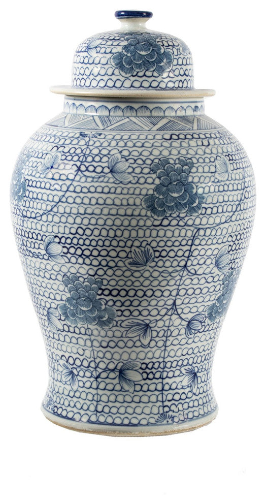 B&W Chain Temple Jar Small