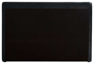 Sloan Black Velvet Full Bed, Black, Full