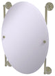 Que New Oval Frameless Rail Mounted Mirror, Polished Nickel