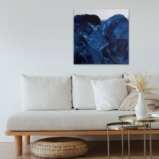 Deep Bubble Blues' Wrapped Canvas Wall Art by Karen Moehr