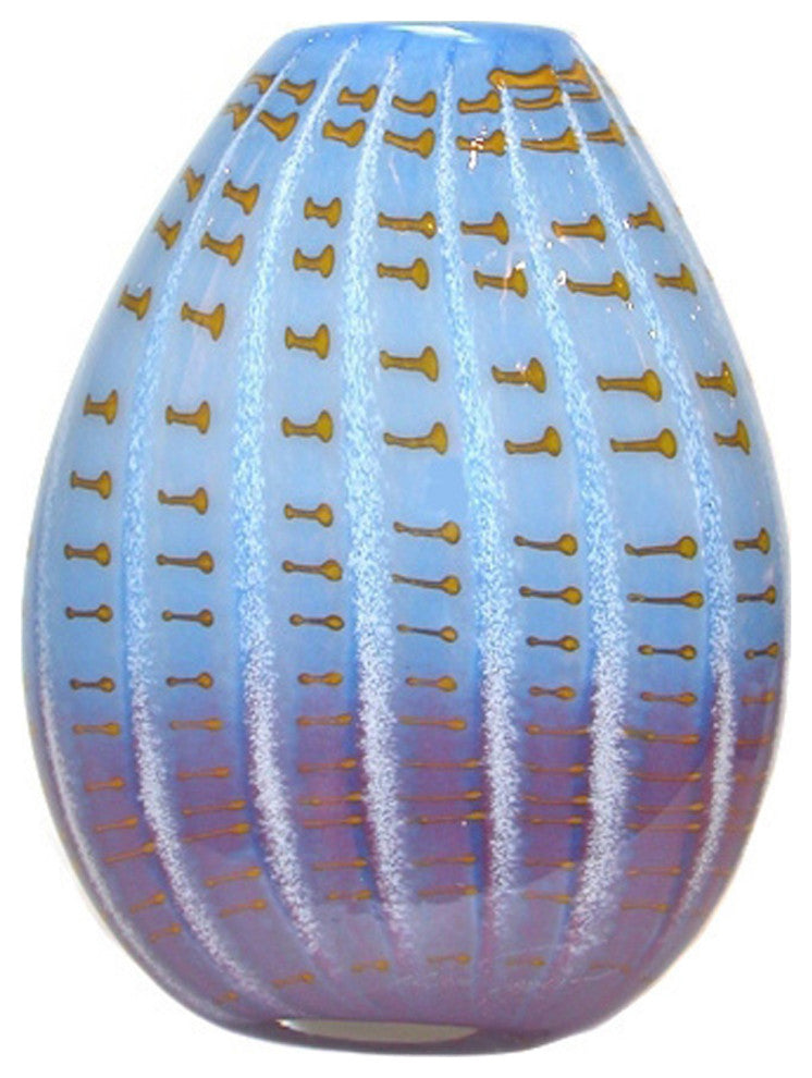 Greece Oval Vase Blue