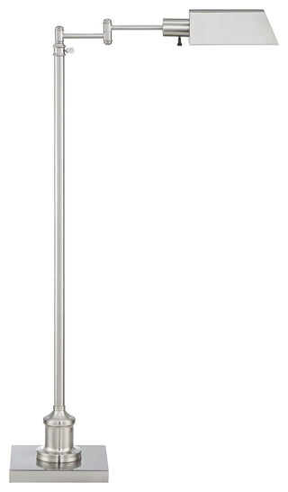Traditional Pharmacy Floor Lamp, Adjustable Swing Arm, Brushed Nickel