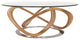 Modrest Michele Modern Glass + Walnut Coffee Table