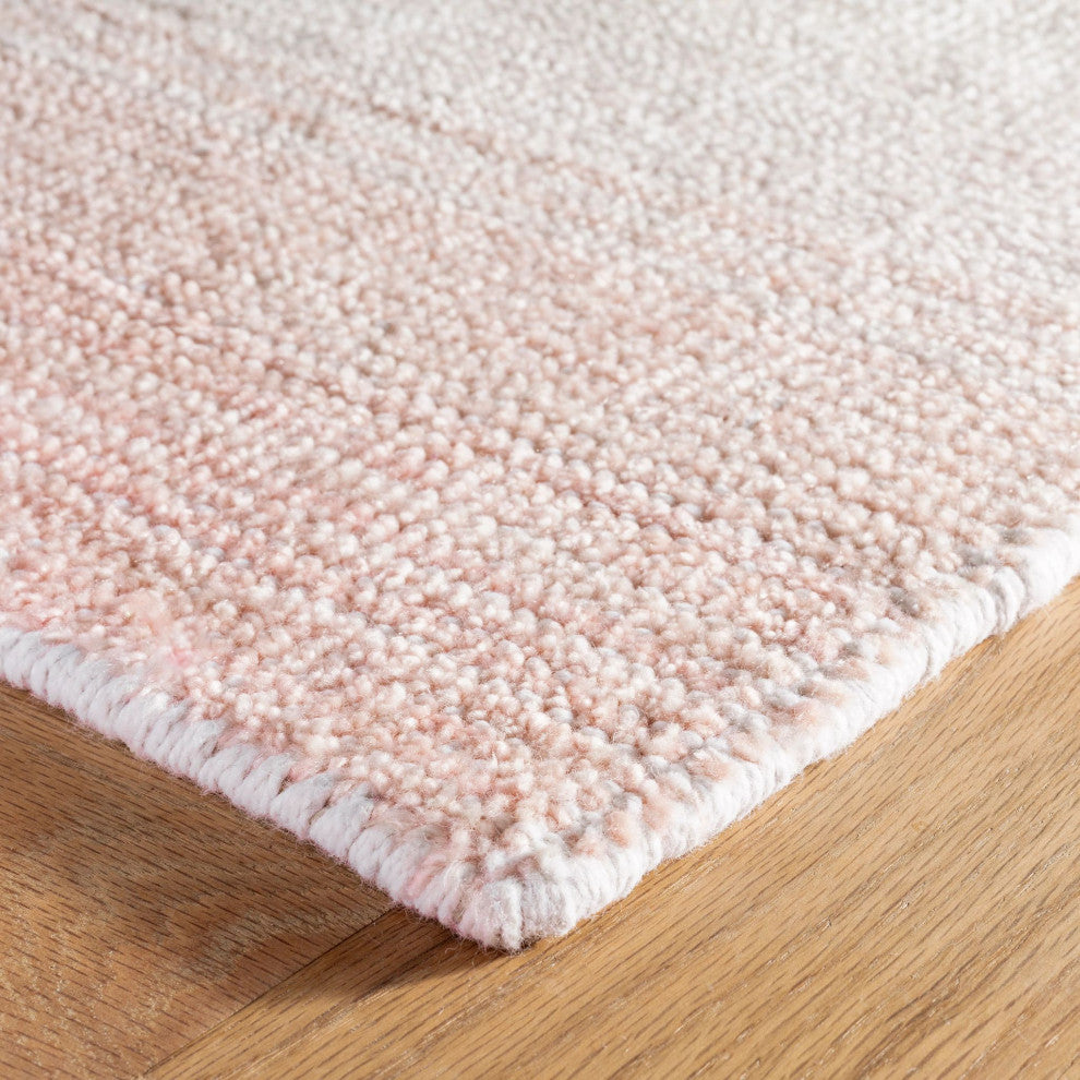 Dash & Albert Pandora Pink Hand Loom Knotted Rug, Pink, Runner-2'6" x 8'