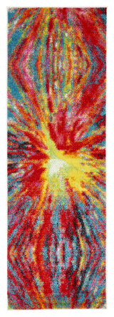 Unique Loom Multicolored Lyon Ruby 2' 0 x 6' 0 Runner Rug