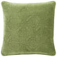 Surya Quilted Cotton Velvet QCV-002 22"x22" Pillow Cover, Grass Green