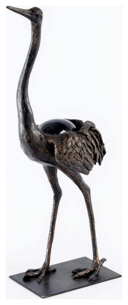 Ostrich With Crystal Egg